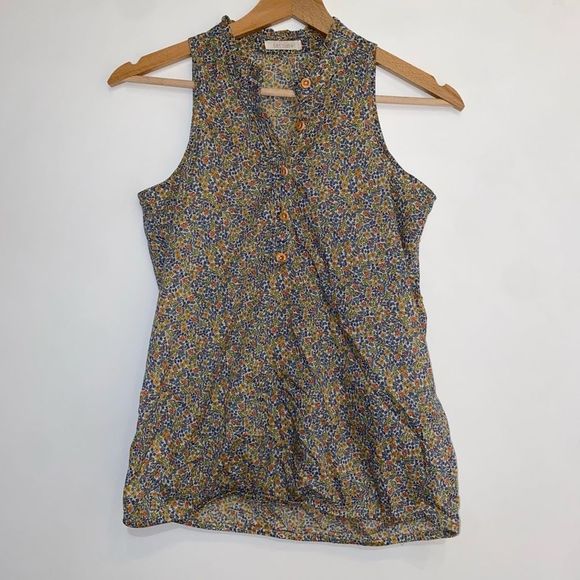 Sessun Lorette Flower Affair Button Sleeveless Blouse Size Small, MSRP $186 - Picture 1 of 11